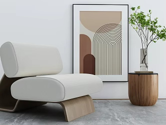 Modern Single Sofa Casual Sofa 3d model