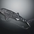 Whale Shark Marine Animal Model With Spotted Body And Shiny Surface
