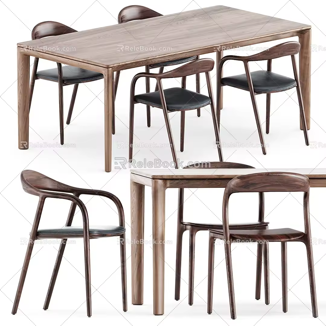 Nordic Dining Tables and Chairs 3d model