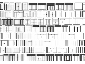 modern window glass window combination 3d model