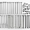European Roman Column Roman Column Gypsum Roman Column Carved Column Marble Roman Column 3d model