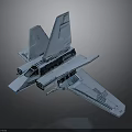 Aerospace Spaceship Model Showcasing Detailed Structural Features for Cosmic Exploration Concept
