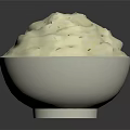 Creamy White Salad Dressing in White Bowl with Green Chives