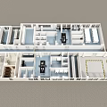 Laboratory Floor Plan Design With Workstations Equipment Areas And Pathways 3d model