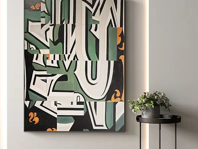 modern decorative painting 3d model