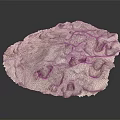 Natural Rock Formation With Irregular Texture And Pitted Surface On Dark Background 3d model