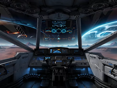 Industrial Equipment Control Panel Featuring Digital Screens And Mechanical Operation Interface 3d model