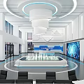 Modern Monitoring Room With Large Digital Screen Data Display And Advanced Control Console