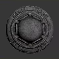 Silver Carved Vessel With Goggle Like Top Design And Intricate Engraved Patterns