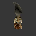 Animated Movie Squirrel Character With Long Nose Bushy Tail Holding Pine Cone
