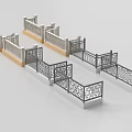 Traditional Metal Railings With Intricate Lattice Patterns And Various Base Styles