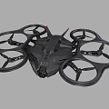 Modern Black Hexacopter Drone Design With Sleek Body And Rotors