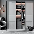 Modern Wardrobe Interior Design With Sliding Doors Drawers Hanging Clothes And Shoes