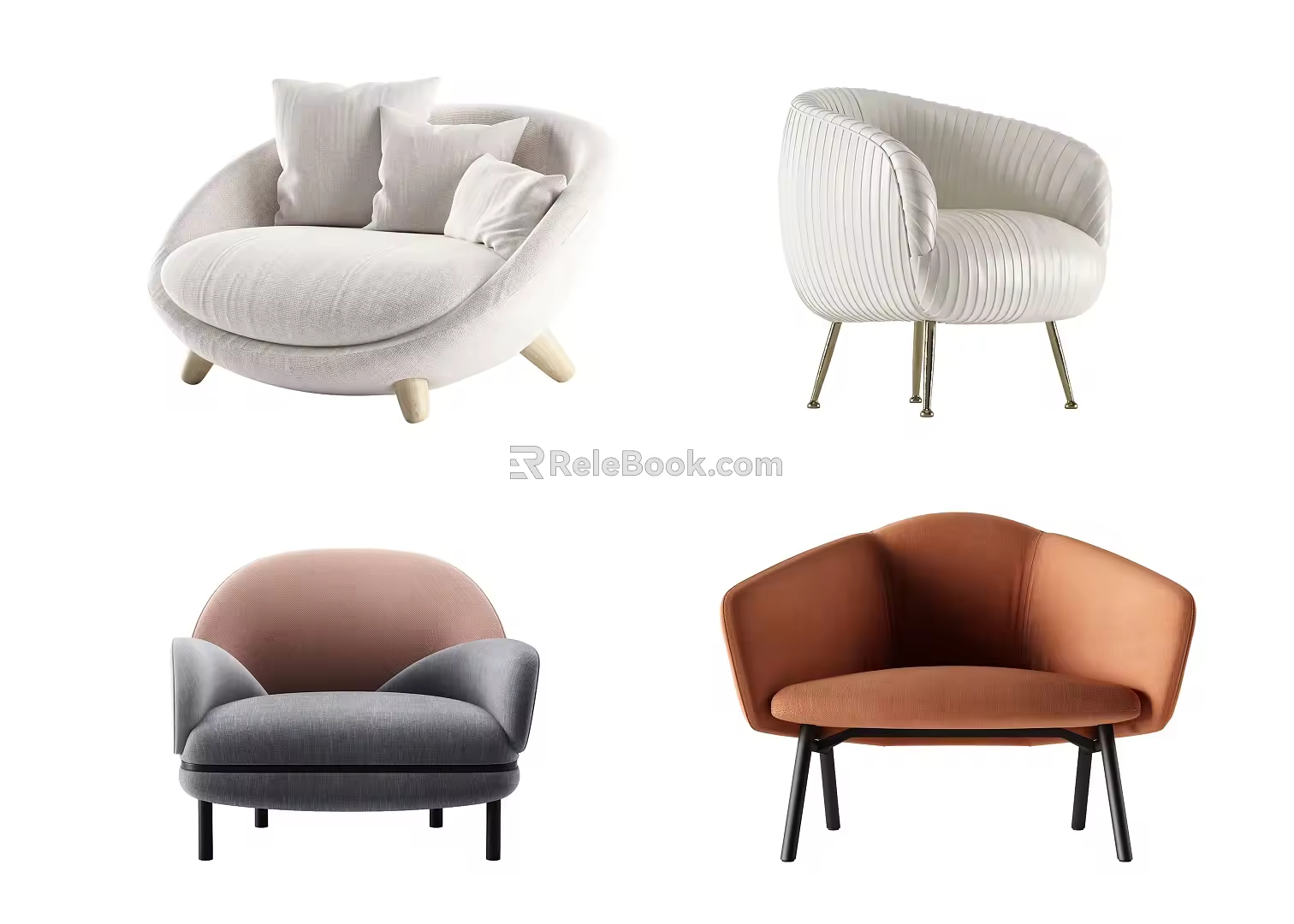 Modern single sofa 3d model