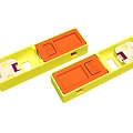 Industrial Equipment For Electrical Connections With Yellow Housing And Orange Components