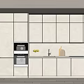 Modern Kitchen Interior Design With White Cabinets Built In Oven And Countertop