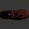 Brown Red Leather Ankle Boots With Lace Up Design And White Sole