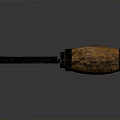 Classic Old-Fashioned Screwdriver With Wooden Handle And Worn Metal Shaft