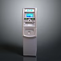 Modern Self Service Banking ATM Machine Featuring Digital Screen And User Interface 3d model