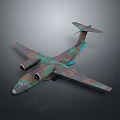 Camouflaged Space Transport Aircraft With Twin Engines Wings And Tail Design Features