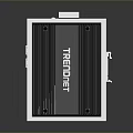 TREIDNER White Computer Hardware Component With Rectangular Design And Ventilation Grilles 3d model
