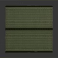 Green Woven Furniture Mat With Black Straps And Brown Base Design