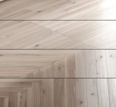 Natural Light Tone Wooden Flooring With Real Wood Grain And Smooth Interior Surface 3d model
