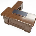 Wooden L Shaped Office Desk With Spacious Desktop And Storage Cabinet