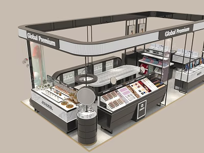 Global Premium Specialty Store With Modern Display Counters And Merchandise Exhibition 3d model