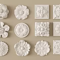 Intricate Floral And Geometric Decorative Carvings In Diverse Shapes And Patterns
