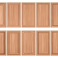 Various Light Wood Cabinet Door Designs With Different Panel Patterns For Home Decor 3d model