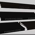 Outdoor Stylish Brown Black Awnings for Coffee House and Starbucks Coffee