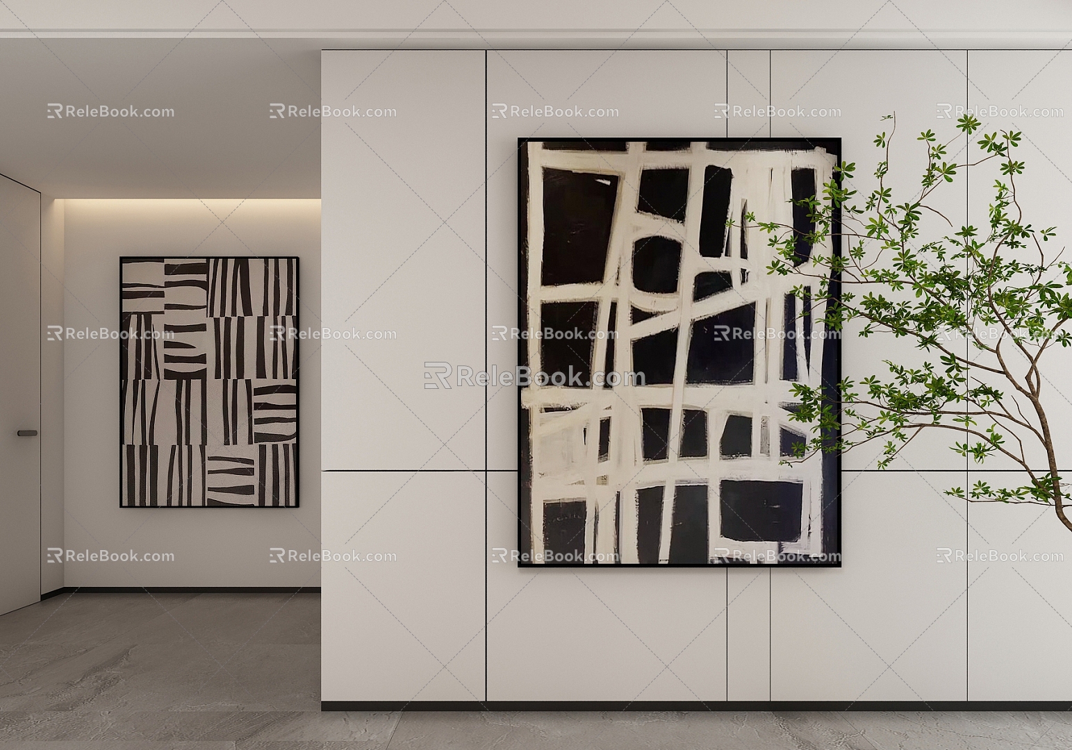 Modern Decorative Hanging Painting 3d model