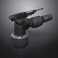 Browning machine gun Browning Gatling White Browning machine gun machine gun bullet military 3d model