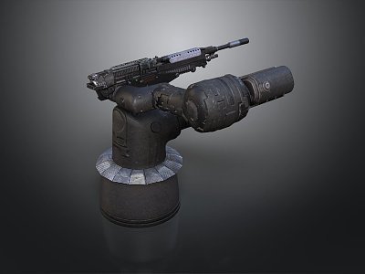 Browning machine gun Browning Gatling White Browning machine gun machine gun bullet military 3d model