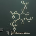 Modern Neon Lamp Set With Molecular Structure Design For Interior Decor 3d model