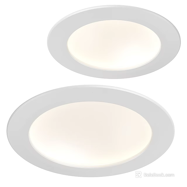 White Modern LED Recessed Downlights Sleek Design For Home Ceiling Lighting 3d model