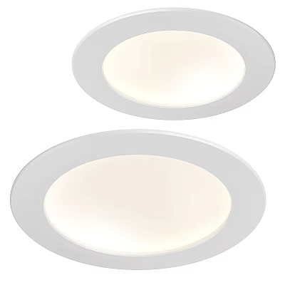 White Modern LED Recessed Downlights Sleek Design For Home Ceiling Lighting 3d model
