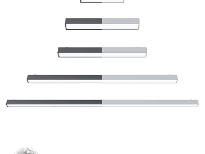 Modern Downlights And Spotlights With Various Sizes Sleek Linear Profiles For Interior Lighting 3d model
