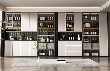 Modern Wine Cabinet 3d model