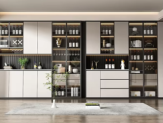 Modern Wine Cabinet 3d model