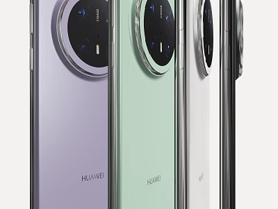 HUAWEI Smartphones With Circular Camera Module In Multiple Colors Sleek Design 3d model
