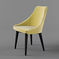 Modern Leisure Chairs With Beige Upholstery Brown Seat Trim And Metal Bases