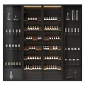 Modern Luxury Wine Cabinet Design With Glassware And Wine Bottles Storage