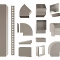 Various Pipe Components Including Elbows Straight Sections And Curved Fittings 3d model