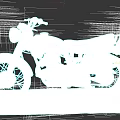 Vintage Kawasaki Motorcycle With Gold And Black Classic Retro Design