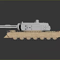 Detailed Military Tank 3D Model With Tracks Turret And Cannon Design