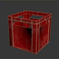 Red Plastic Household Storage Container With Sturdy Design For Daily Use