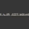 Various Types Of Industrial Equipment 3D Models With Mechanical Devices And Metal Texture