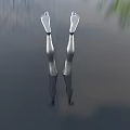 Smooth Legs With Dark Socks Tiptoes Upward Clear Visible Toes On Gray Background